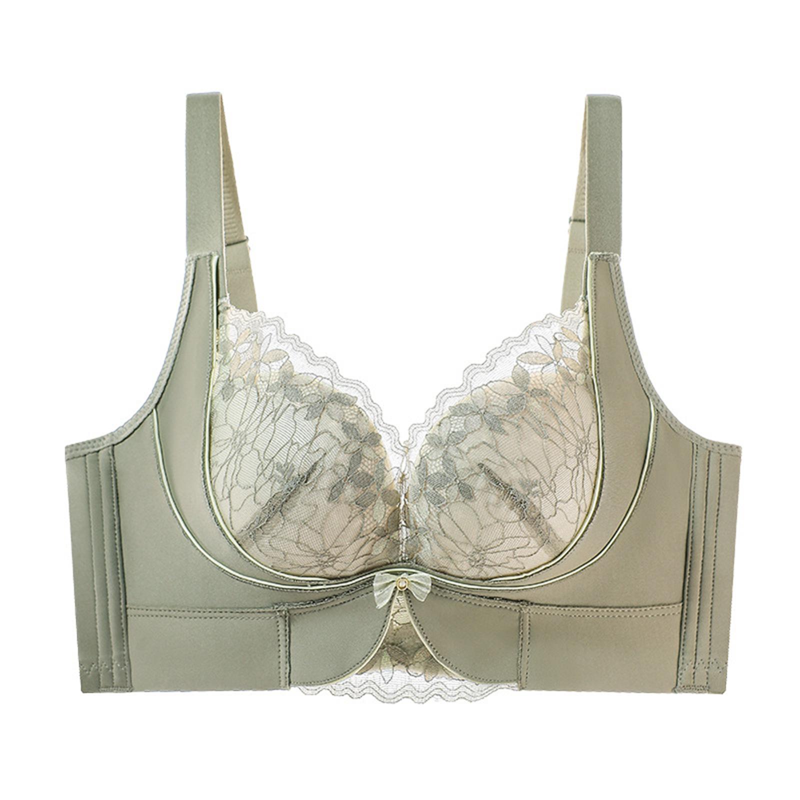 

Женское нижнее белье Кружевное Термоуход, Собирающий и Регулирующий Бюстгальтер 40 зелёный