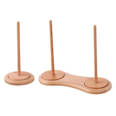 360 Degree Rotating Wooden Yarn Organiser Holder Thread Spool Stand for Knitting Weaving Crochet Crafting Project