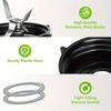 4pcs/Set Stainless Steel Blender Blades Kit Black Bottom Cap Blenders Accessories Rubber Ring  Home