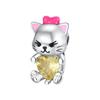 Cute Cat Dogs Charms Fit Fashion Original Bracelets Pet Paw  925 Silver Bulldog Schnauzer Akita Dog Beads DIY Jewelry Making