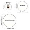 Compass Patterned Round Rug with Nautical Star Design Floor Mat for Living Room Bedroom Decor, Colorful Geometric Compass Rose