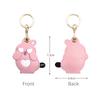 Bamen Bug Club Cartoon Access Control Card Leather Case Keychain Creative Cute Girl Key Pendant Bag Hanging Personalized Gifts