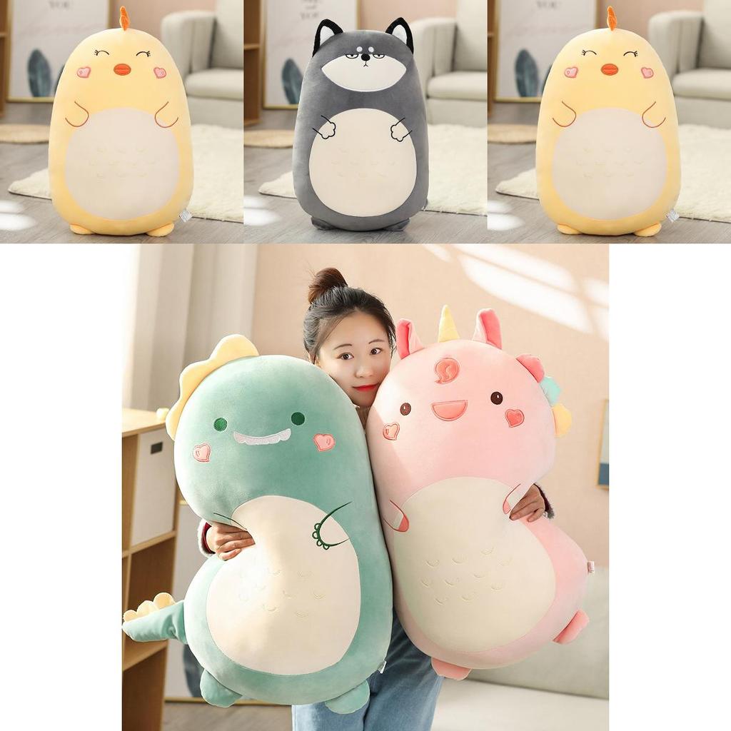 Soft And Adorable Animal Plush Toy Pillow For Children's Gift Dinosaur/lion 17.1in-31.5in