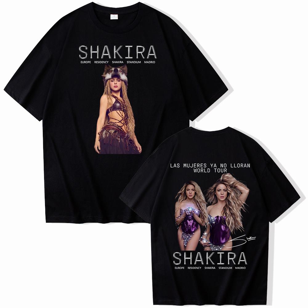 

Shakira Las Mujeres Ya No Lloran World Tour Tshirt Unisex Women Harajuku Short Sleeve Oneck Casual Shirt Streetwear Fan Gifts M