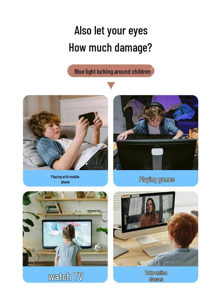 Children’s Cat-Eye Anti-Blue Light Glasses with Metal Temples - Lightweight & Comfortable Myopia Frame