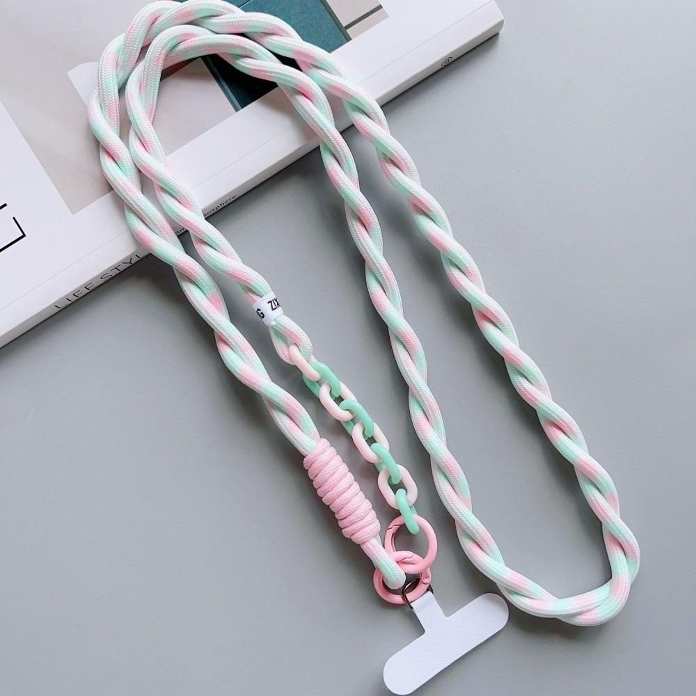 

Dopamine Braided Phone Lanyard Nylon Crossbody Hanging Rope Phone Charm Accessories 06