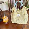 Tote Bag Sozakka Floral Bag Simple Canvas Commute Flower Handbag Shopping Bag Underarm Bag Single Shoulder Bag Unisex