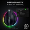 Razer Pro Click V2 Vertikales Drahtloses Ergonomisches Design KI-Prompt Windows Mac Kompatibel Konnektivität über oder USB C Kabelgebundener Modus Chroma RGB Maus 6-Tasten