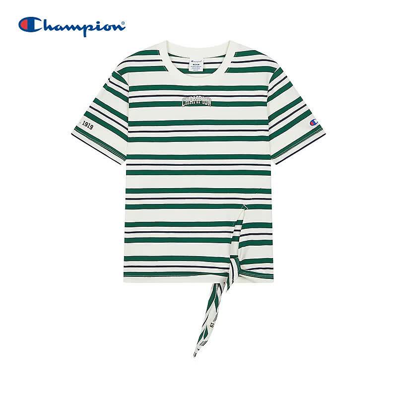 Champion Women s Striped Short Sleeve Crew Neck T-Shirt L