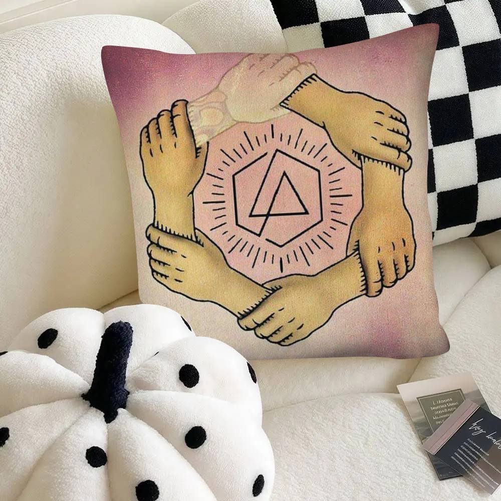 

LLinkinSParkS Cartoon Pillow Case Fashion Square Pillowcase Bedroom Sofa Room Ins Decoration Leisure 40x40cm16x16in