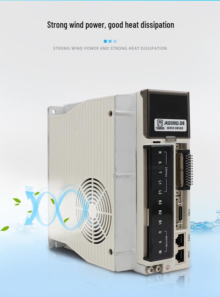 Jiemekang 1.5KW AC Servo Motor Kit, 130mm, 220V, 3000 RPM, 17-bit Encoder