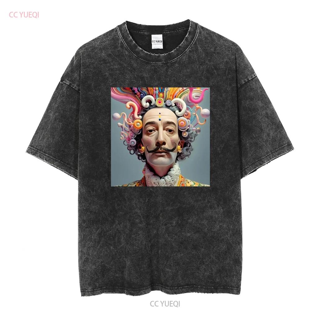 SALVADOR DALI T SHIRT abstract surrealism mens boys new long or short sleeves vintage Washed Soft homme Breathable Slightly