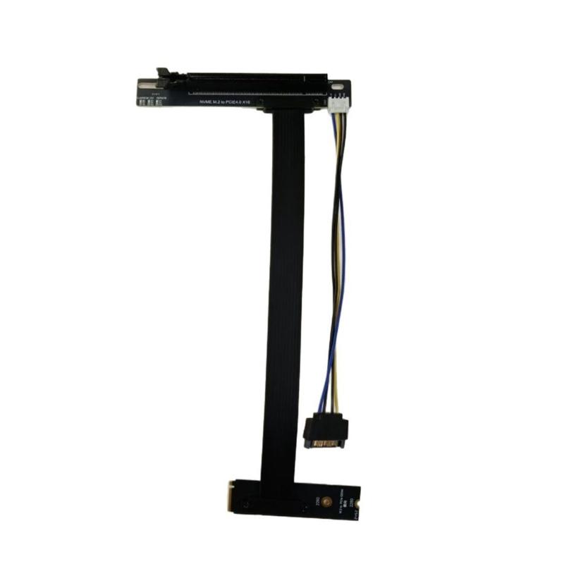 Professional M.2 NVMe to PCIe X16 Graphics Card Extension Cable Power Cable M.2 Card Adapter GPU Extender