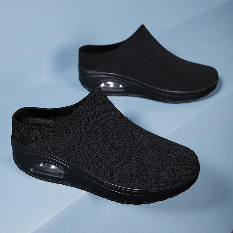 New women's casual versatile sports air cushion shoes rocking shoes single shoes flying woven lightweight women's shoes