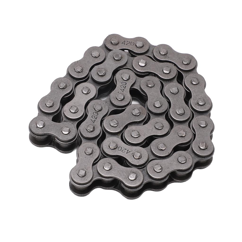 Chain Roller Tensioner 420 Chain 42L Kit Steel Alloy with Master Link for 212cc 196cc 6.5Hp Mini Bike