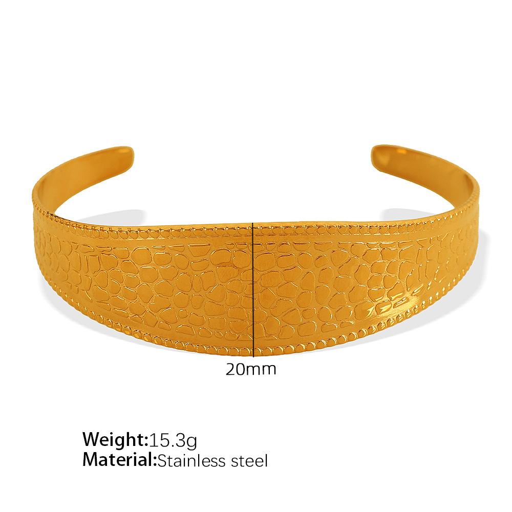 Opening Adjustable Bracelet Female Mango Leaf Pattern Bracelet Corrugated Irregular Bracelet Light Luxury Stacking Wear