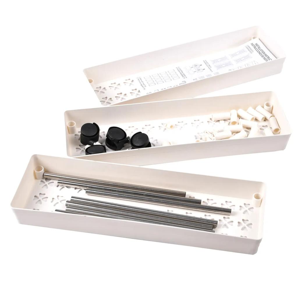 Regal Supretto mit 3 Böden auf Rollen (8359)