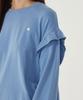 COVERNAT WOMAN Shirred Sweatshirt Dusty Blue
