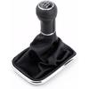 365Cor(TM) Car Cover New 5 Speed Gear Shift Knob Gaitor Boot Black PU Leather for VW Golf Bora Jetta GTI MK4 1999-2004 Car Styling