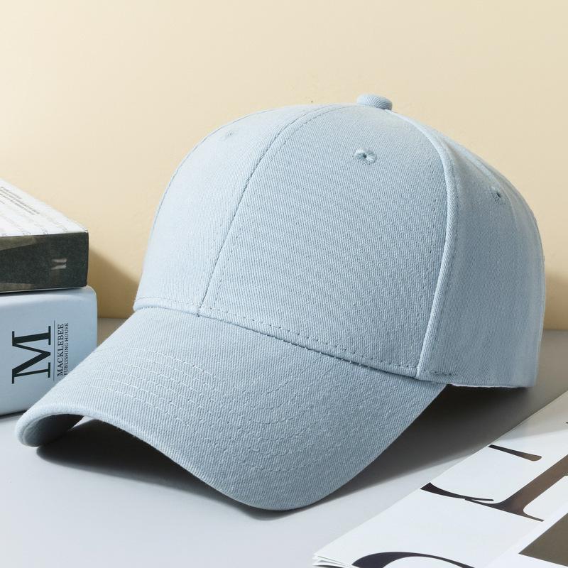 Solid Color Baseball Cap with Logo - Trendy, Casual, and Versatile Duckbill Design for Men & Women with Sun Protection