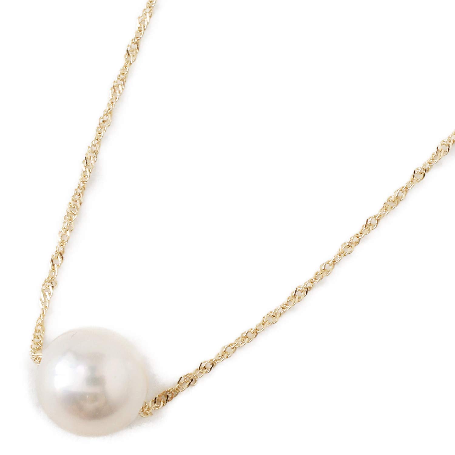 

18K Gold Necklace with 8mm Akoya Pearl Pendant