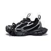 Men's Black Distressed Style 3XL Thick-Soled Casual Sports Dad Shoes with Height Boost