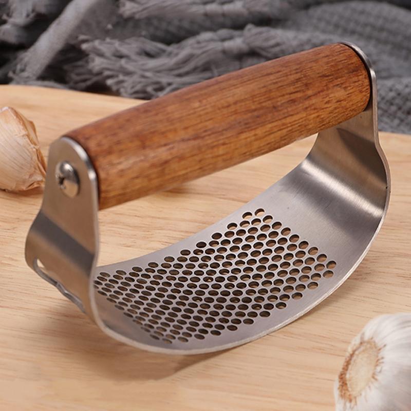 Knoblauchpresse Zerkleinerer Edelstahl Manuell Knoblauchhacker Zerkleinern Knoblauchwerkzeug Obst Gemüse Werkzeuge Küchenzubehör Gadget