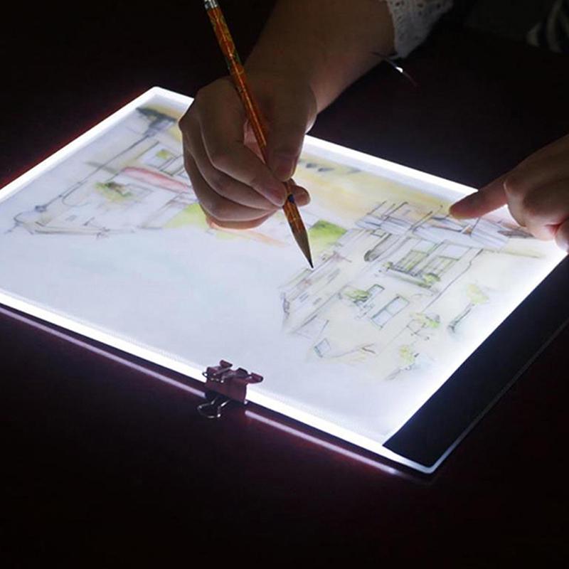 A5 Led Art Stencil Board Light Box Usb Tracing Drawing Table Adjustable Pad