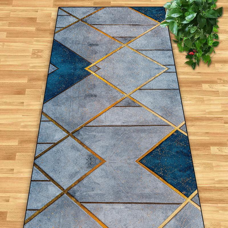 Modern Home Long Corridor Carpet Geometric Hotel Lobby Passageway Runner Rugs Villa Stairway Entryway Non-slip Mats Customizable