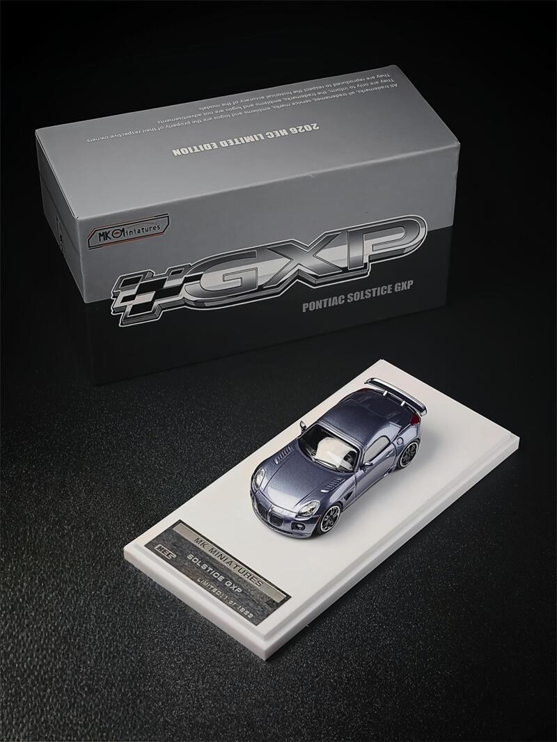 Mk 1:64 Pontiac Solstice Gxp 2009 Silberblau Diecast Modellauto gray