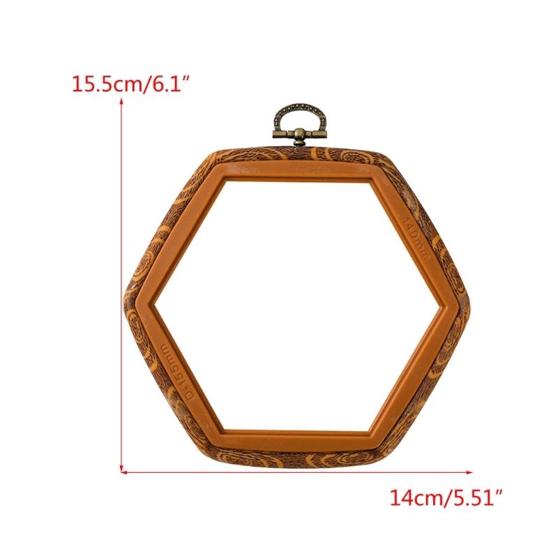 Imitated Wood Embroidery Hoop Hexagonal Embroidery Hoop Hexagonal Hoop for Craft