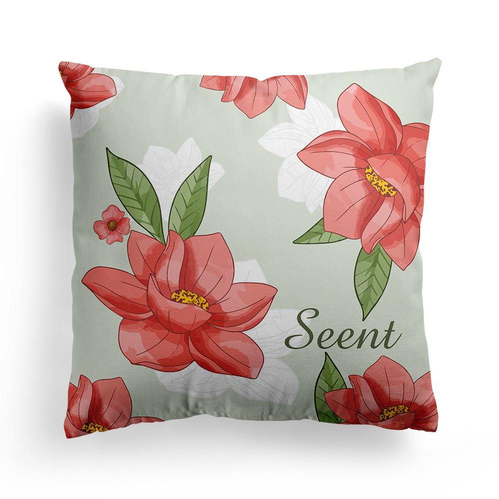 European-style Flower Pillowcase, Retro American Rose Flower Printed Pillow and Cushion Cover