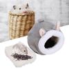 Mini Cute Cotton Warm Pet Hamster Sleeping Nest Small Animal Squirrel House Cage Toy (Gray)