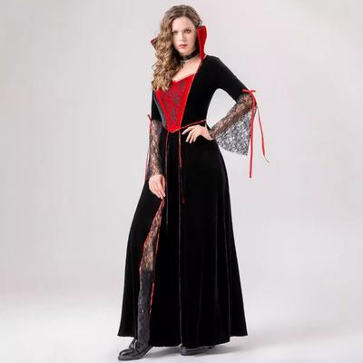 Halloween Hofkleid Erwachsene Vampir Vampirkönigin Hexe Bühnenkostüm