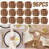 1-96Pcs Woven Handmade Napkin Ring Woven Rustic Natural Napkin Ring Holder Table Decor Wooden Easter Rattan Napkin Rings Buckle