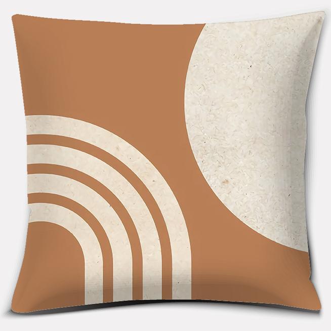 Warm Color Geometry Series Pillow Home Office Decoration Pillow Bedroom Sofa Car Cushion Cover