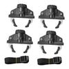 4x Car Roof Box Crab Clips Clamps Accessory Universal Fit Fits Slotted Rails