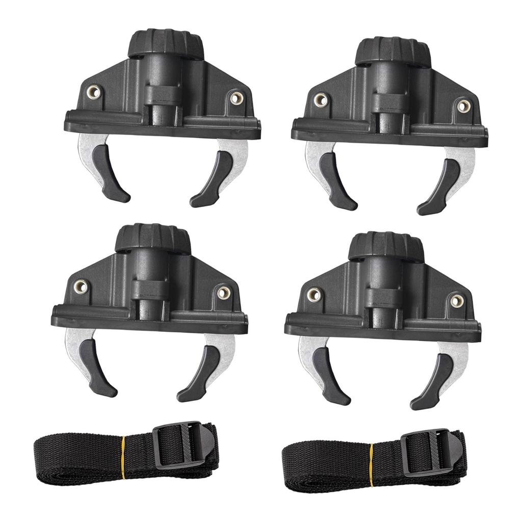 4x Car Roof Box Crab Clips Clamps Accessory Universal Fit Fits Slotted Rails