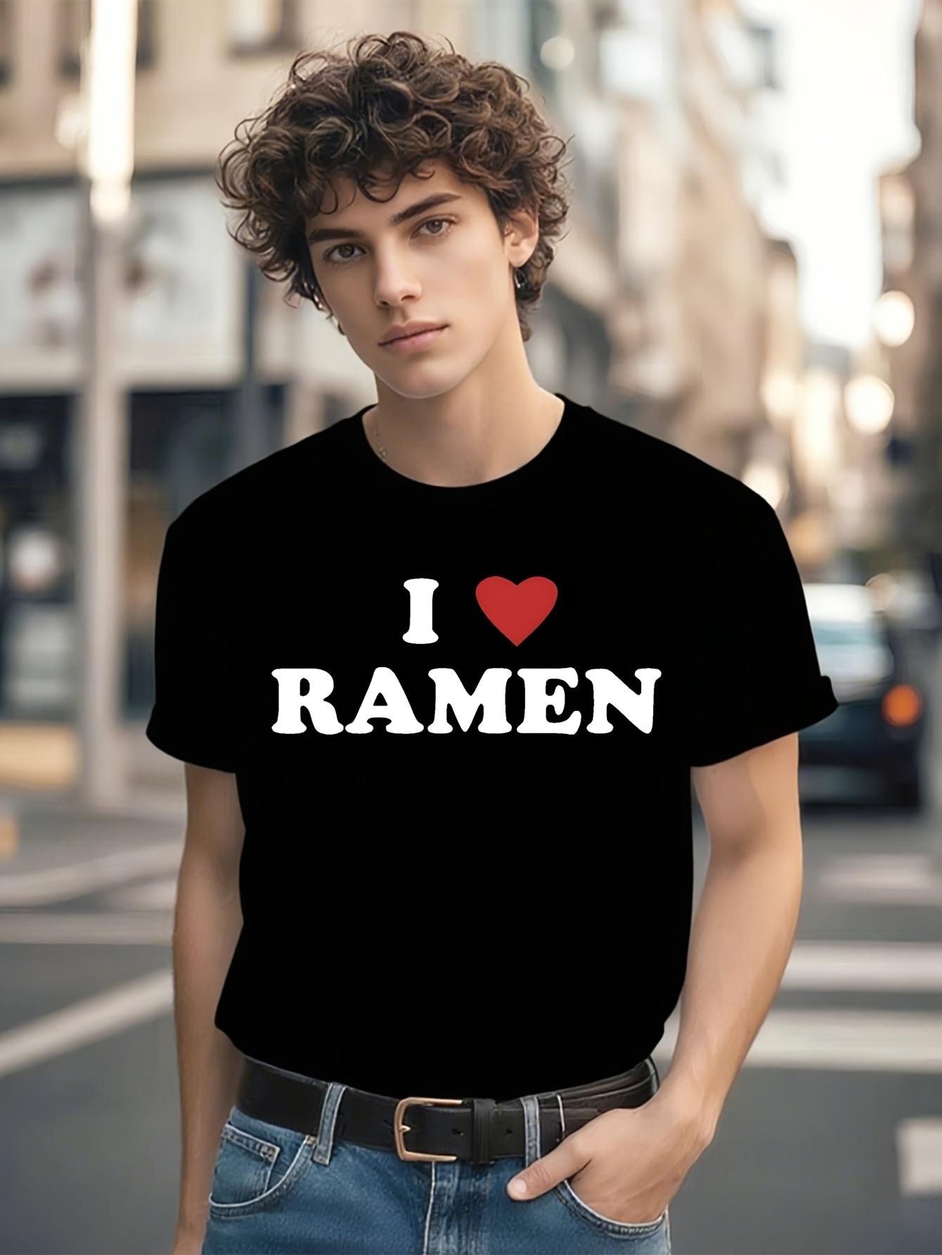 I Love Ramen T-shirt Japanese Food Hawaiian Funny Noodles I Heart Ramen Shirt M