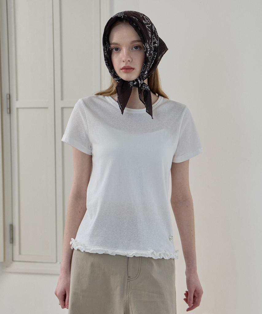 JUCYJUDY Frilled Hem Short Sleeve T-Shirt Jzts329B