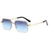 Personalized Small Frame Square Sunglasses Rimless Retro Marine Sunglasses Fashionable Female Driver