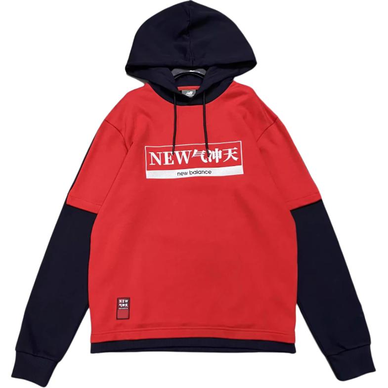 New Balance Sweatshirts Men s Red Hooded Moderate NCA5A111-RD L