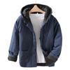 Men's Winter Fleece-Lined Ramie Cotton Coat with Chinese Frog Buttons