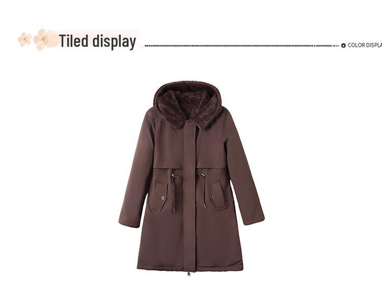 Mom's 2025 Mid-Length Reversible Winter Coat with Plus Velvet for Middle-Aged and Elderly Women