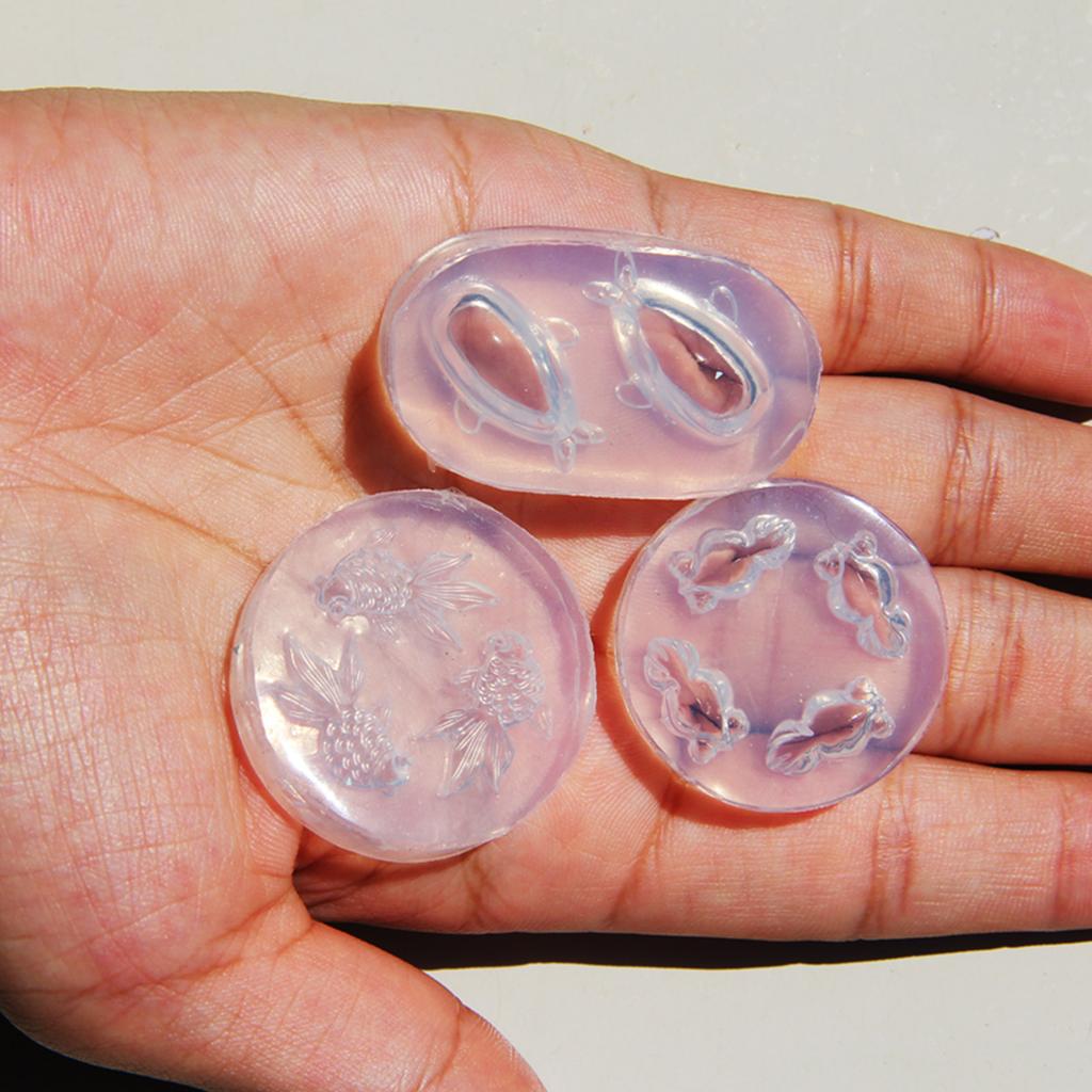 3 Pieces Gold Fish and Whale Resin Molds Set Personalized Epoxy Candle Mould Jewelry Making Supplies Baking Accessories