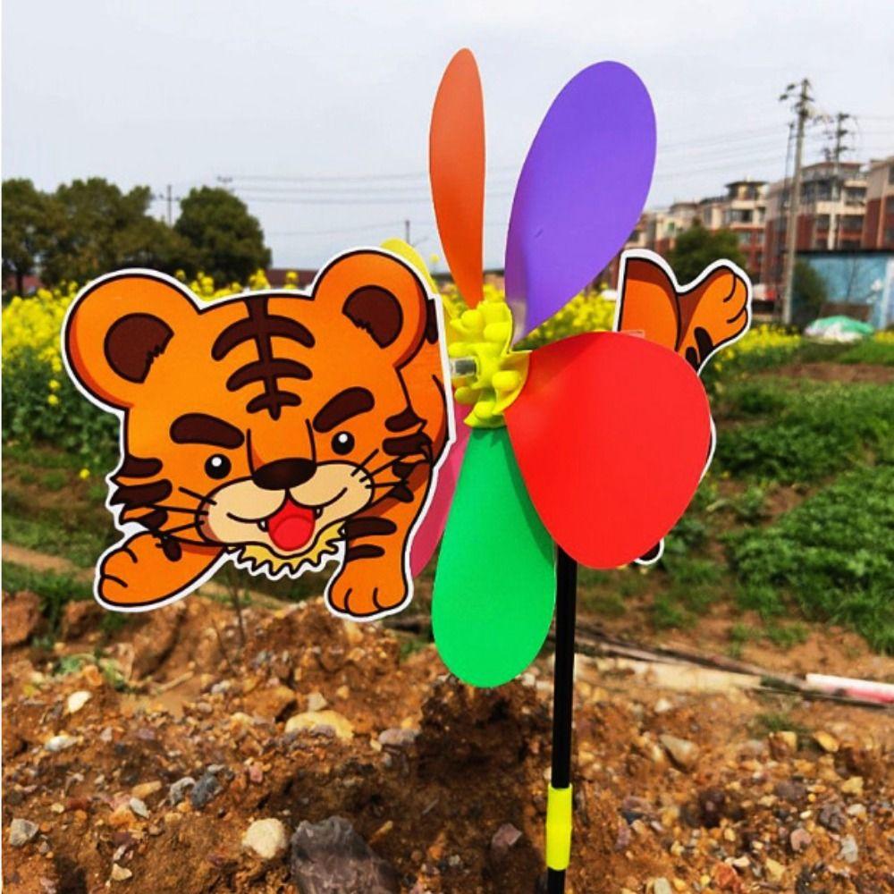 Kolorowe Zwierzątko Pszczoła Sześć Kolorów Wiatrak Plastikowy Kreskówka Zabawki dla Dzieci Dekoracja Ogrodu Podwórka