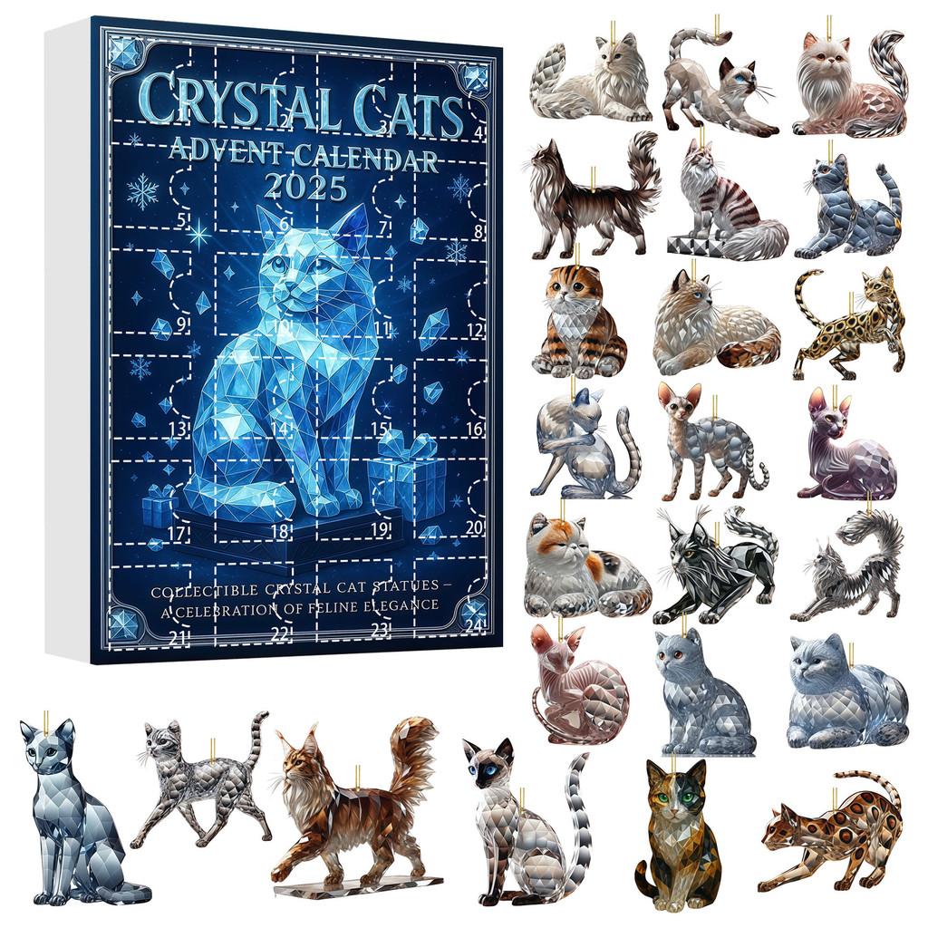 Animal Christmas Series Acrylic Wall Hangings With 24 Parts For Holiday Party And Celebration