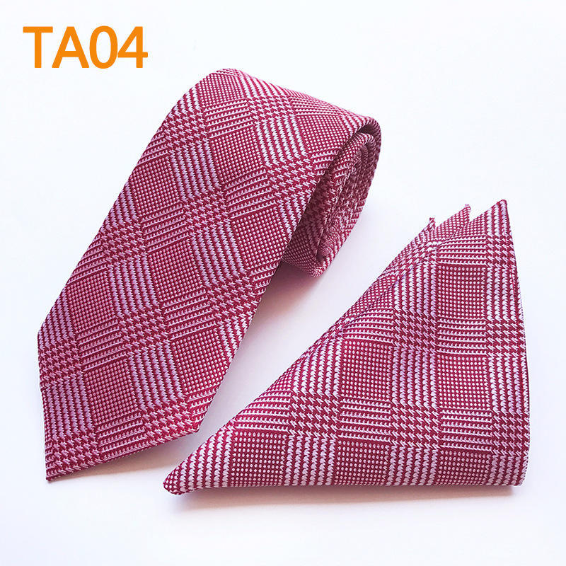 Polyester Large Waist Men'S Tie Men'S Pocket Towel Two-Piece Set