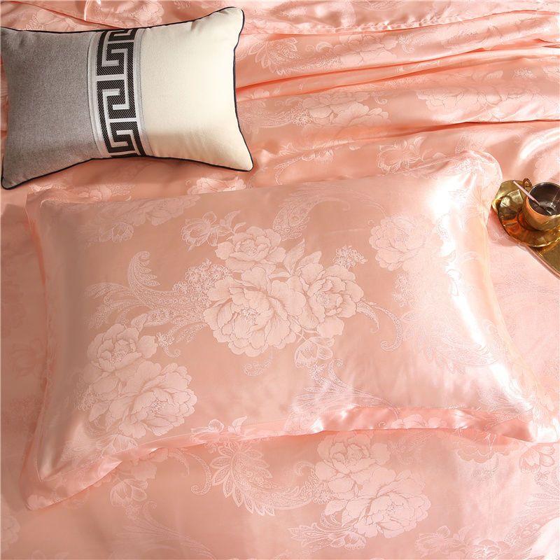 2PCS Europejski styl luksusowe żakardowe koperty poszewki na poduszki 48x74cm Poszewka na poduszkę dla dorosłych Poszewka na poduszkę dekoracyjna satynowa poszewka na poduszkę