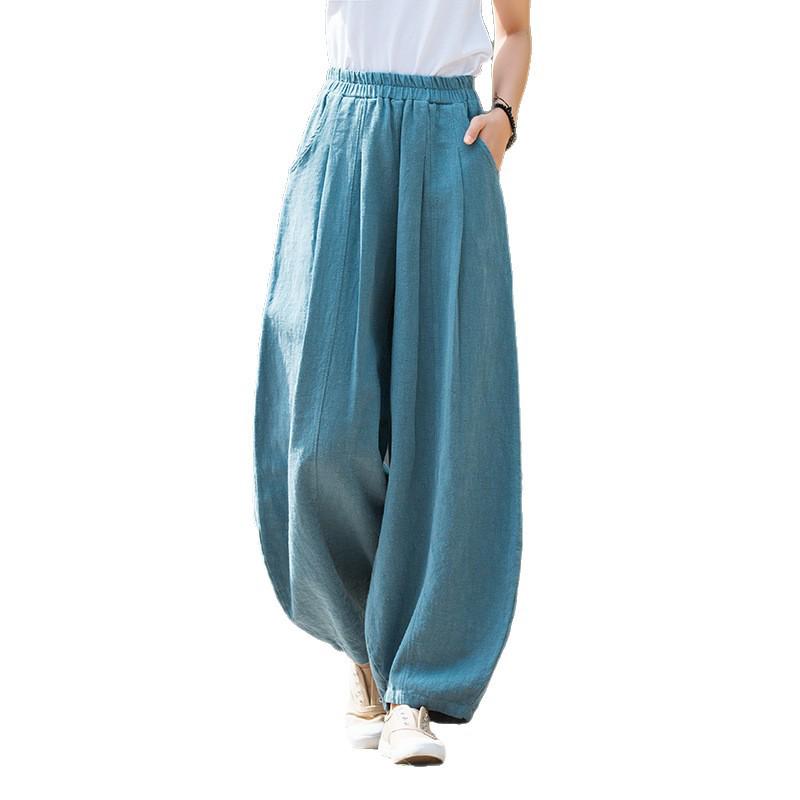 Women's Spring/Summer Zen Retro Cotton Linen Lantern Pants